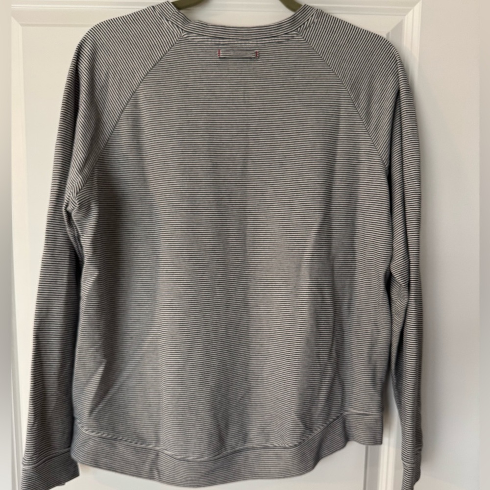 Thread & Supply Black/White Striped Sweatshirt - Picture 3 of 5